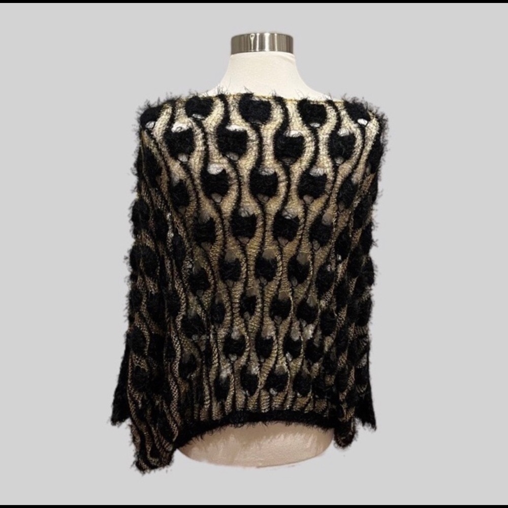 Tasha knitted gold thread black pho fur size M/L - Picture 4 of 7